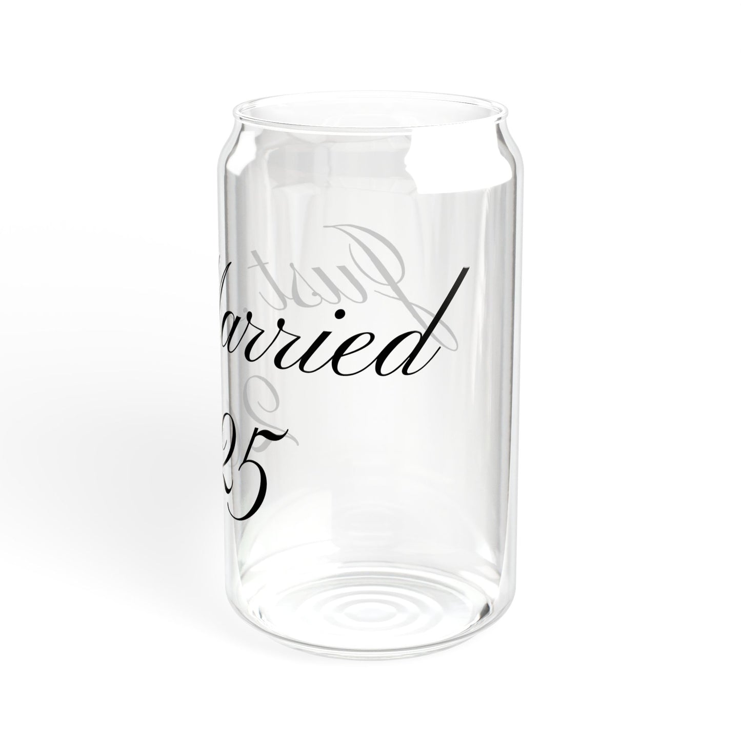 Sipper Glass - Just Married, 16oz