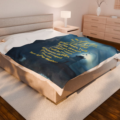 Lighthouse Comfort Blanket — "I will be your lighthouse" Inspirational Mother's Message Velveteen Throw