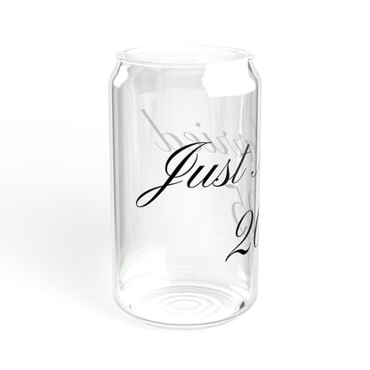 Sipper Glass - Just Married, 16oz