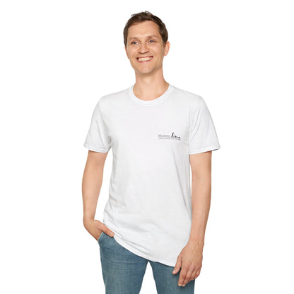 Minimal Custom Company T-Shirt — Small Chest Logo & Back Text