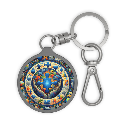 Abstract Autism Awareness Keyring