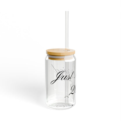 Sipper Glass - Just Married, 16oz