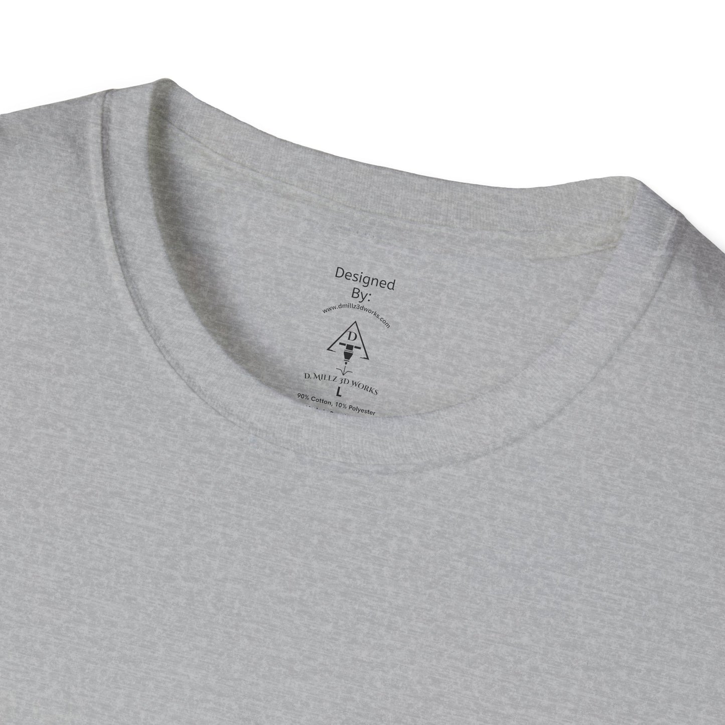 Minimal Custom Company T-Shirt — Small Chest Logo & Back Text