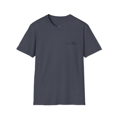 Minimal Custom Company T-Shirt — Small Chest Logo & Back Text