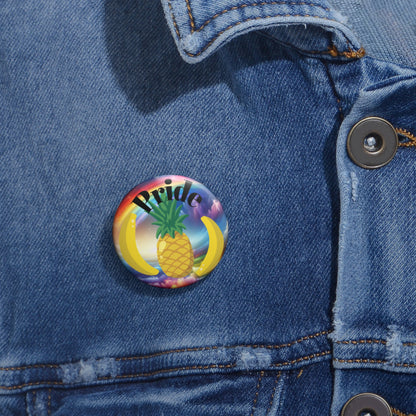 Pride Pin Buttons - Colorful Pineapple Design