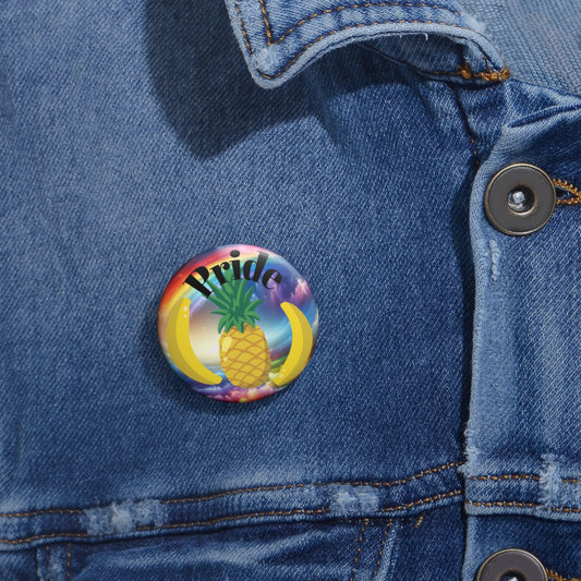 Pride Pin Buttons - Colorful Pineapple Design