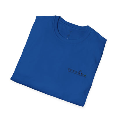 Minimal Custom Company T-Shirt — Small Chest Logo & Back Text