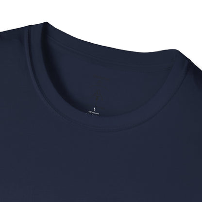 Minimal Custom Company T-Shirt — Small Chest Logo & Back Text