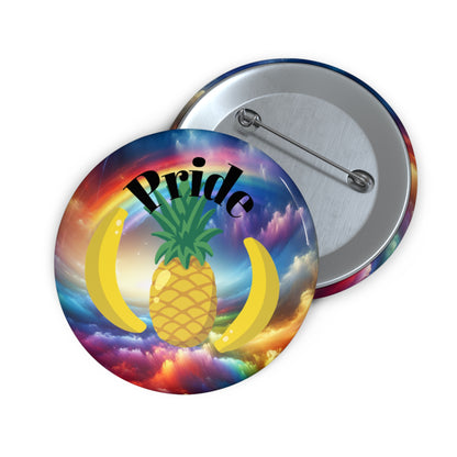 Pride Pin Buttons - Colorful Pineapple Design