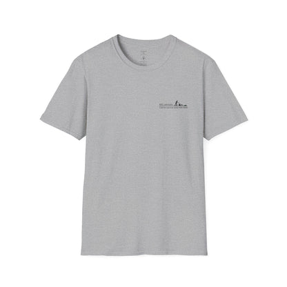 Minimal Custom Company T-Shirt — Small Chest Logo & Back Text