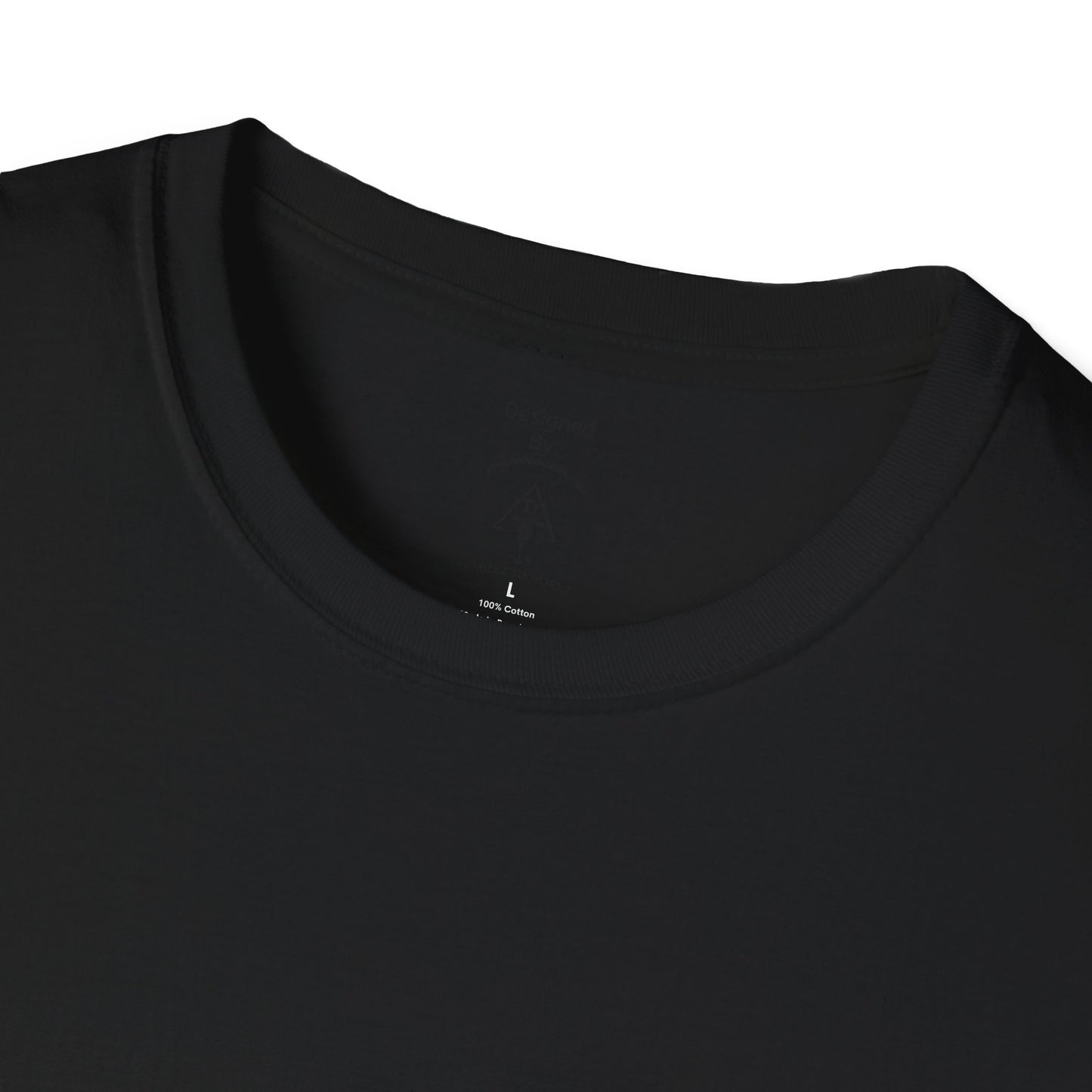 Minimal Custom Company T-Shirt — Small Chest Logo & Back Text