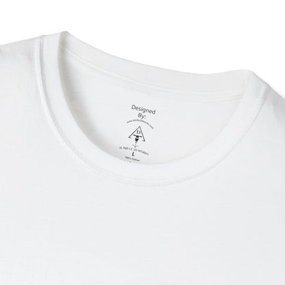Minimal Custom Company T-Shirt — Small Chest Logo & Back Text