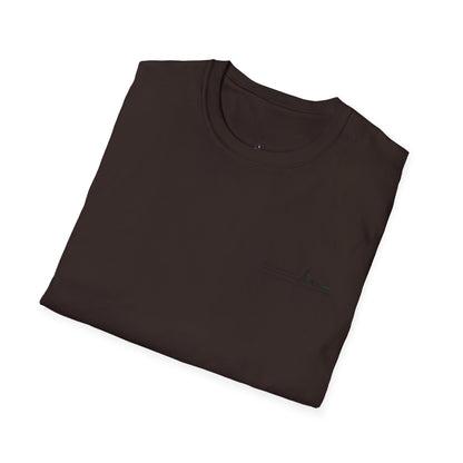 Minimal Custom Company T-Shirt — Small Chest Logo & Back Text
