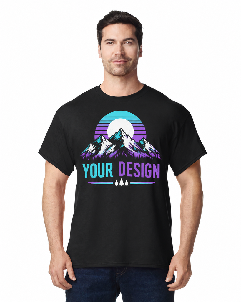 Adult Custom Two-Sided T-Shirt (Small, Black)