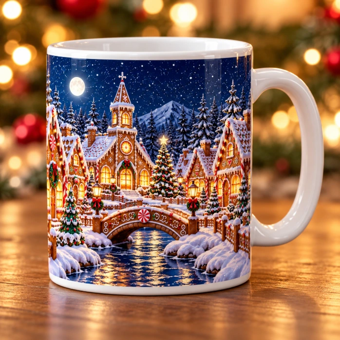 Christmas 2026 Gingerbread Village 11oz Coffee Mug