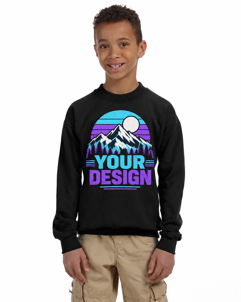 Custom Youth Crewneck Sweatshirt – One-Sided